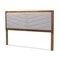 Baxton Studio Iden ModernLight Grey Fabric Upholstered and Walnut Brown Finished Wood Headboard-Queen 192-11540-ZORO - alternate 5